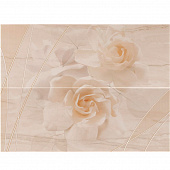 Купить Плитка Estima Shine Decor Flowers керамическая, глянцевая, 600х10х225 мм, 2 шт. по низкой цене