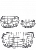 Купить Корзины декоративные металлические овальные – набор 3 шт. Esschert Design по низкой цене