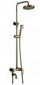 Купить Стойка FRAP F2410 душевая лейка. смеситель. зонт h124 бронза по низкой цене