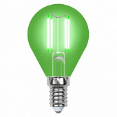 Купить Лампа Uniel Air color LED-G45-5W/GREEN/E14 светодиодная зеленый свет по низкой цене