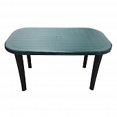 Купить Стол садовый пластиковый 138х83х74 см зеленый по низкой цене