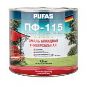 Купить Эмаль Pufas ПФ-115 ГОСТ коричневая 1,9 кг по низкой цене