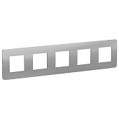 Купить Рамка Schneider Electric Unica Studio NU201030 алюминий пятиместная по низкой цене