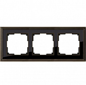 Купить Рамка Werkel Palacio WL17-Frame-03 бронза/черный трехместная по низкой цене