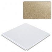 Купить Потолок кассетный Cesal Standart Line T-24 Золотистый жемчуг 010В 595х595 мм по низкой цене