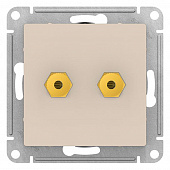 Купить Розетка аудио Schneider Electric Атлас Дизайн без рамки бежевая по низкой цене