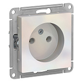 Купить Розетка Schneider Electric AtlasDesign ATN000441 одноместная без заземления жемчуг по низкой цене