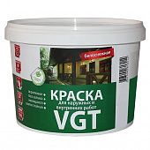 Купить Краска VGT ВД-АК-1180 для наружных и внутренних работ белоснежная 7 кг по низкой цене