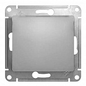 Купить Выключатель проходной одноклавишный Schneider Electric Глосса алюминий по низкой цене