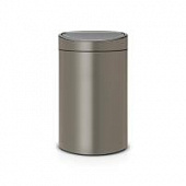 Купить Бак Brabantia Touch Bin New мусорный, платиновый, 40 л по низкой цене