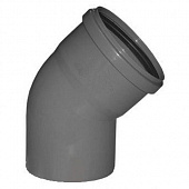 Купить Отвод Саратовпластика канализационный ПП Ду 45 градусов с кольцом 110 мм по низкой цене