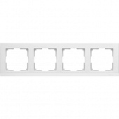 Купить Рамка Werkel Stark WL04-Frame-04 белая четырехместная по низкой цене