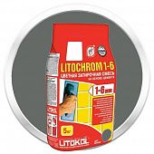 Купить Затирка Litokol Litochrom 1-6 C10 серая цементная для швов 5 кг по низкой цене