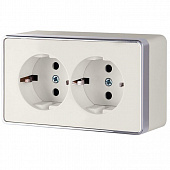 Купить Розетка Werkel Gallant WL15-02-03 двухместная с заземлением Слоновая кость по низкой цене