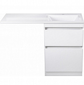 Купить Тумба Style Line Даллас 115 R Люкс Plus с раковиной белая по низкой цене