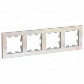 Купить Рамка Schneider Electric Атлас Дизайн 4 поста жемчуг по низкой цене