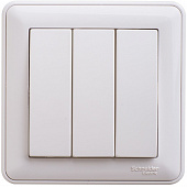 Купить Выключатель Schneider Electric W59 VS0510-351-18 трехклавишный белый по низкой цене