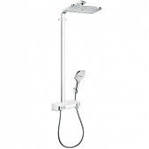 Купить Стойка Hansgrohe Raindance Select E 360 EcoSmart 27287400 душевая белый/хром по низкой цене