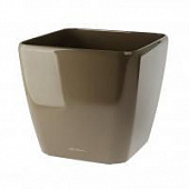 Купить Кашпо Lechuza Quadro taupe high gloss 35x35x33 см по низкой цене