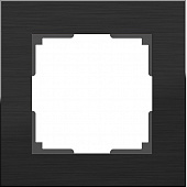 Купить Рамка Werkel Aluminium WL11-Frame-01 черный алюминий одноместная по низкой цене
