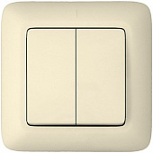 Купить Выключатель Schneider Electric Прима S56-043-S двухклавишный слоновая кость по низкой цене