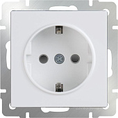 Купить Розетка Werkel WL01-SKG-01-IP20 одноместная с заземлением белый по низкой цене
