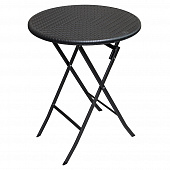 Купить Стол складной пластиковый d60 см с имитацией плетения по низкой цене