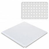 Купить Потолок кассетный Cesal Profi Line Белый матовый 3306 с перфорацией 595х595 мм по низкой цене