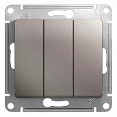 Купить Выключатель Schneider Electric Glossa GSL001231 трехклавишный платина по низкой цене