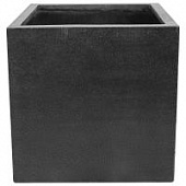 Купить Кашпо Nobilis Marco Square Black Stone, 40 см по низкой цене