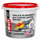 Купить Краска фасадная Dali резиновая акриловая красно-коричневая 6 кг по низкой цене