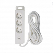 Купить Удлинитель Schneider Electric 3 гнезда с заземлением 5 м белый по низкой цене