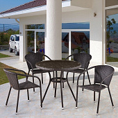 Купить Комплект мебели Афина-Мебель T283ANT-Y137С-W51-4PCS коричневый по низкой цене