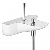 Купить Смеситель Hansgrohe PuraVida 15472400 для ванны белый/хром по низкой цене