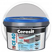Купить Затирка Ceresit СЕ 40 Aquastatic серебристо-серая цементная для швов 2 кг по низкой цене