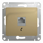 Купить Розетка Schneider Electric Глосса телефонная без рамки титан по низкой цене