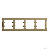 Купить Рамка Schneider Electric Glossa GSL000404 титан четырехместная по низкой цене