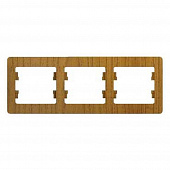 Купить Рамка Schneider Electric Глосса 3 поста горизонтальная дуб по низкой цене
