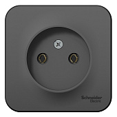 Купить Розетка Schneider Electric Blanca BLNRA000116 одноместная без заземления с изолирующей пластиной антрацит по низкой цене