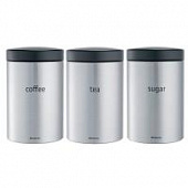 Купить Набор контейнеров Brabantia для сыпучих продуктов, стальной матовый 3 шт 1,4 л по низкой цене