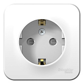 Купить Розетка Schneider Electric Blanca BLNRA011111 одноместная с заземлением и защитными шторками с изолирующей пластиной белая по низкой цене