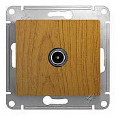 Купить ТВ-розетка Schneider Electric Глосса оконечная без рамки дуб по низкой цене