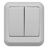 Купить Выключатель Schneider Electric Прима A56-029M-B двухклавишный белый по низкой цене