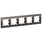 Купить Рамка Schneider Electric AtlasDesign ATN000605 мокко пятиместная по низкой цене