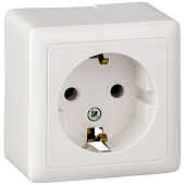 Купить Розетка Schneider Electric Хит RA16-133-B одноместная белая по низкой цене