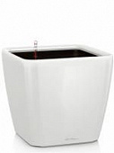 Купить Кашпо Lechuza Quadro without plug white high gloss 43x43x40 см по низкой цене