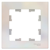 Купить Рамка Schneider Electric AtlasDesign ATN000401 жемчуг одноместная по низкой цене