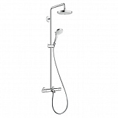 Купить Стойка Hansgrohe Croma Select S Showerpipe 2jet 27351400 душевая с термостатом белый/хром по низкой цене