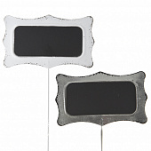 Купить Табличка металлическая на штекере 8х5х32 см микс 842574 по низкой цене