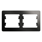 Купить Рамка Schneider Electric Glossa GSL000702 антрацит двухместная по низкой цене